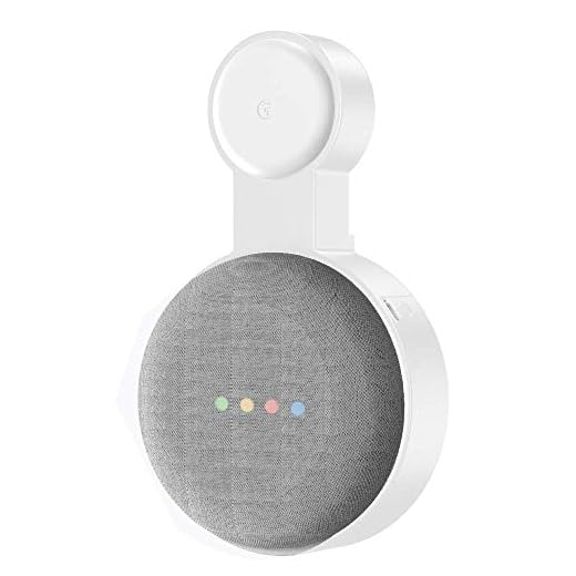 Baaletc Hållare att hänga i vägguttag för Google Home Mini röstassistenter och Nest Mini (2:a generationen), kompakt hållare med fodral för att sätta i vägguttag i kök, badrum och sovrum, döljer Google Home mini-sladd