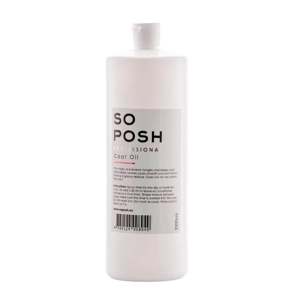 So Posh Coat Wrapping Oil - Boosts Hair Growth, Instant Shine, Non-Sticky, No Yellowing, No Breakage, Deeply Moisturizes for 3 Weeks Silicone & Paraben Free. 33.8 Oz