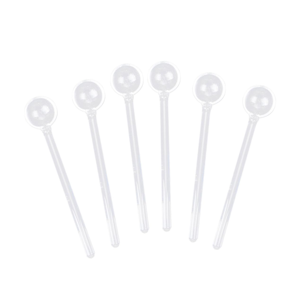 Alipis 18piezas Cucharas De De Mango Para Café y De Utensilios De Cocina Transparentes Para Bebidas y Postres
