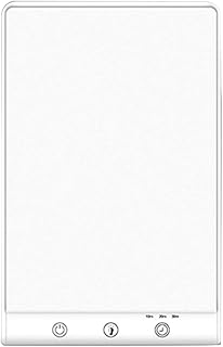Lámpara SAD, 12000 Lux Lámpara Fototerapia, Con, 2 Colores De Luz, 3 Niveles De Brillo, Temporizador De 3 Modos, Control Táctil Sin Rayos UV Lámpara Solar/Slim Lámpara Terapéutica,Blanco