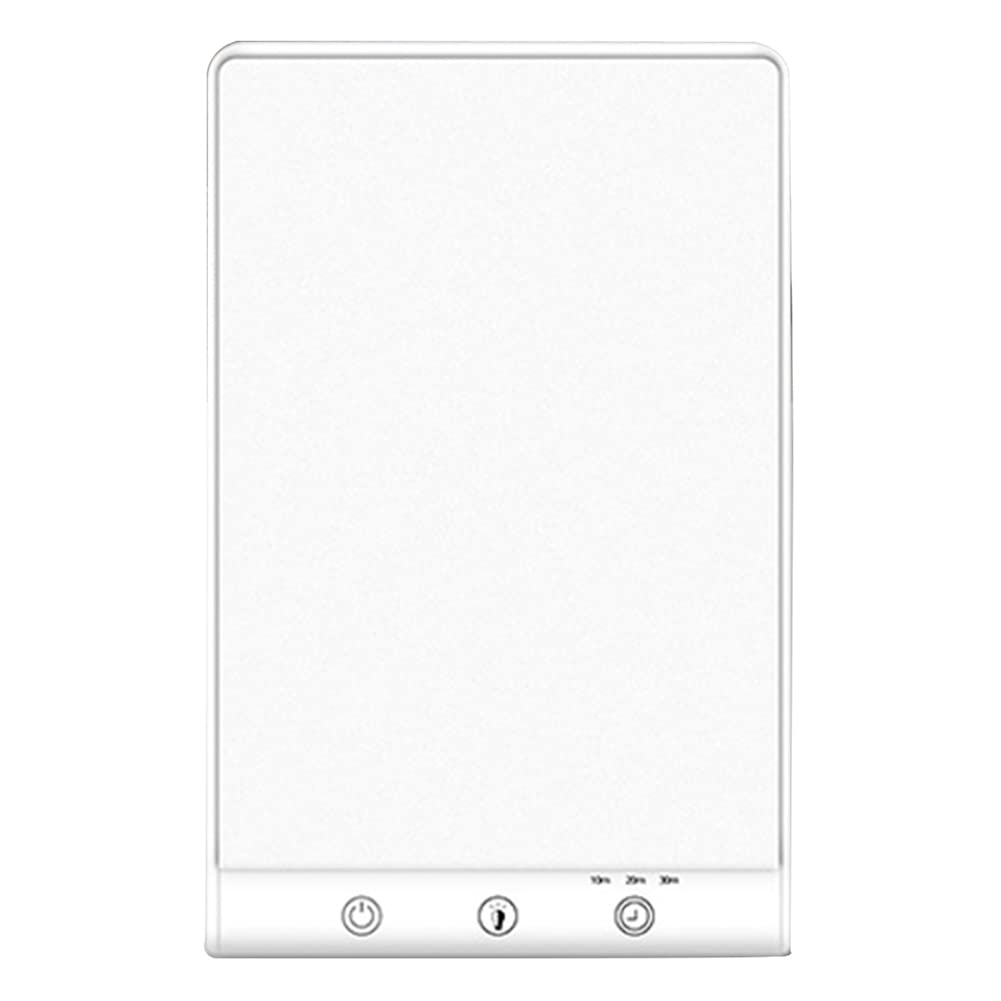 Lámpara SAD, 12000 Lux Lámpara Fototerapia, Con, 2 Colores De Luz, 3 Niveles De Brillo, Temporizador De 3 Modos, Control Táctil Sin Rayos UV Lámpara Solar/Slim Lámpara Terapéutica,Blanco