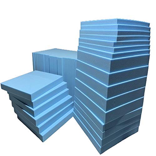 Upholstery Blue Foam High Density Standard Replacement Foam Cut to Any Size Sofa Dining Cushions Seat Pads for Seating Perfect for Chairs Stool Pressure Relief Back Pain etc (24" X 72" X 1")