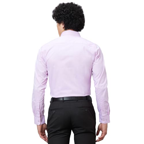 Image of Raymond Slim Fit Self Design Dark Maroon Shirt