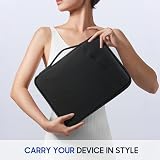 TiMOVO 9-11" Tablet Sleeve for iPad 11-inch A16 2025, iPad 10th Gen. 10.9"/10.2"/ Air 11/5th/4th Gen. 10.9", Galaxy Tab A9 Plus 11", Protective Bag with Pockets, Black
