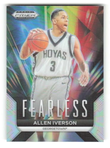 2024-25 Panini Prizm Draft Picks Fearless Prizms Silver #17 Allen Iverson Georgetown Hoyas NCAA Basketball Trading Card
