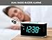 Emerson ER100401 Smartset 15Watt Ultra Fast Wireless Charging Dual Alarm Clock Radio with Bluetooth Speaker, USB Charger, Cyan LED Night Light and 1.4