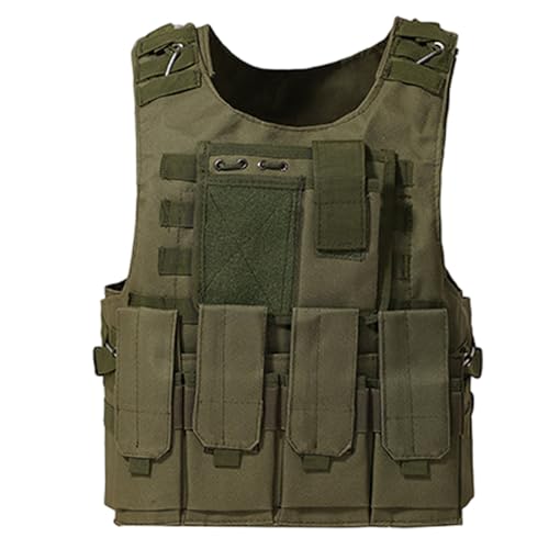 Gilet militaire unisexe vert avec systeme de degagement rapide