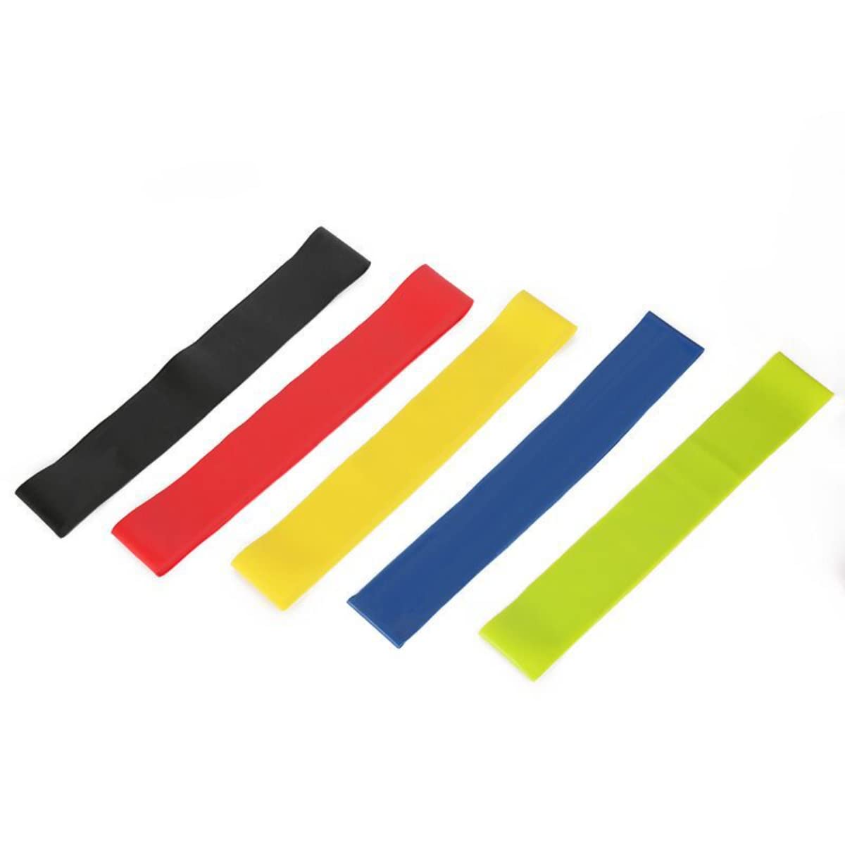 HAOSHICS Resistance Bands, Exercise Workout Bands for Women and Men, 1 or 5 Set of Stretch Bands for Booty Legs, Pilates Flexbands (Five pack)