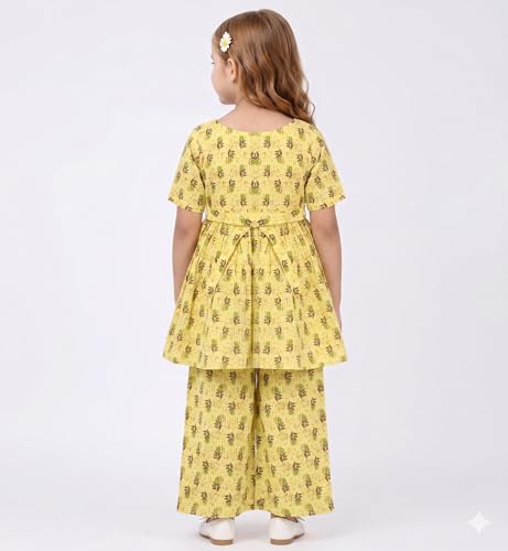 Image of Chandrakala Kids Kurti Pant Co-ord Set for Girls Ethnic Wear (KG119-P)