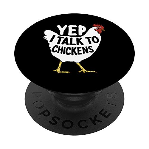 Yep I Talk To Pollos, Amantes de Pollos Regalos de Granjero PopSockets PopGrip Intercambiable