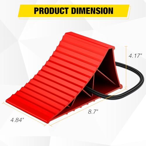 image for Nilight Wheel Chocks, Heavy Duty Wheel Stopper for Car, Truck, RV, Tra