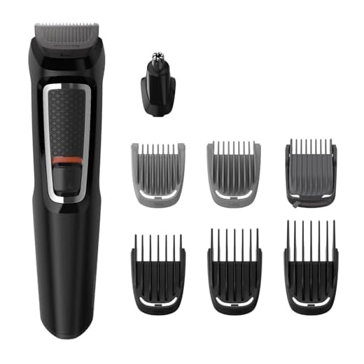 Serie 3000 de Philips, recortador todo en uno Multigroom, 7 en 1, una sola herramienta, moldeado sencillo para rostro y pelo, 11 posiciones de longitud (0,5-16 mm), modelo MG3730/15