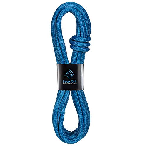 Peak Grit Static Rock Climbing Rope - 10.7mm UIAA Certified 20m (65.6 ft)