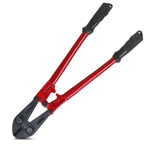 ZKH 14' Bolt Cutter for Heavy Duty Cutting, Cr-Mo Alloy Steel Blade, Heat-Treated Plier Head, Ultimate Strength and Durability, Cuts Steel Wire, Chain Link Fence, Metal Rods, Screws, Locks, Padlocks