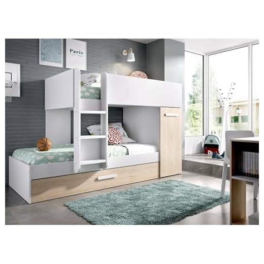 DEKIT GRUPO RIMOBEL TOM Litera, Melamina, Blanco, Doble