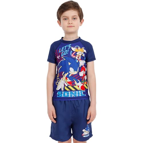 Sonic The Hedgehog Boys 2 Piece Swim Set | Boys Blue 142