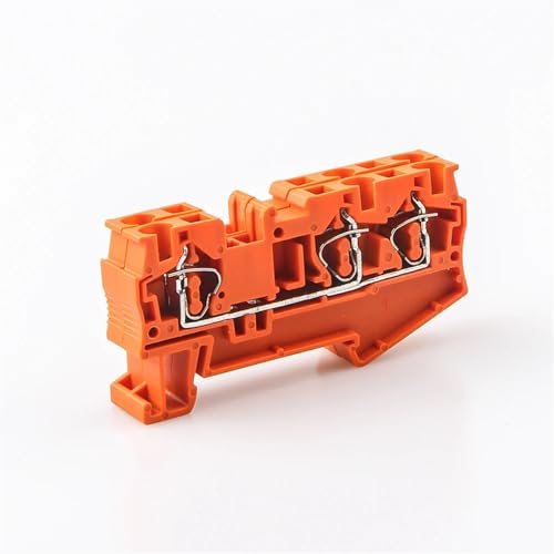 Borniers sur Rail Din ST-4-TWIN connecteurs orange de câblage électrique 3 conducteurs