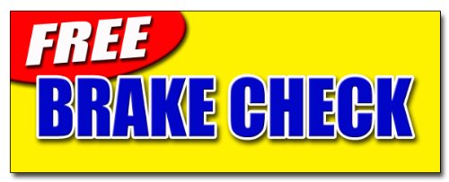 36" Free Brake Check Decal Sticker Diagnosis Repair Drum Pads pad Cylinder Caliper