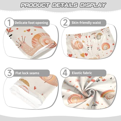 Snails Girls' Leggings Toddler Doodles Hearts Kids Yoga Pants Dance Active Tights 4T3