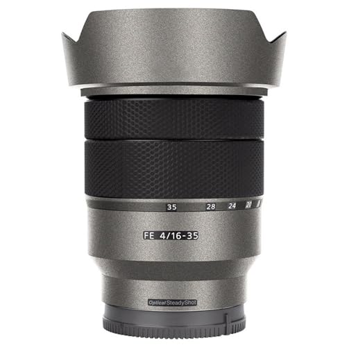 Kiorafoto Anti-Scratch Anti-Wear Camera Lens Skin Protection Film for Sony Vario-Tessar T FE 16-35mm f/4 ZA OSS Lens Camera Lens Protection Decorative Stickers - Matte Gray Aluminum