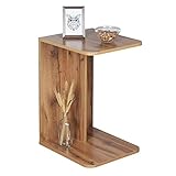 RICOO Mesa Auxiliar Salon 39 x 62 x 45 cm Mesa Lateral Sofa de Forma C Roble marrón Wotan – WM045-EW