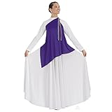 Eurotard Womens Asymmetrical Streamer Tunic 13844 -PURPLE PLUS