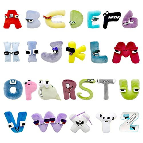 BIOVAG 26 Unids/Set Alfabeto Lore Almohada de Felpa Lindos Dibujos Animados Animales de Peluche...