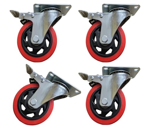THOISEWELT® Heavy Duty Caster Wheel Moving Swivel Lock Brack...