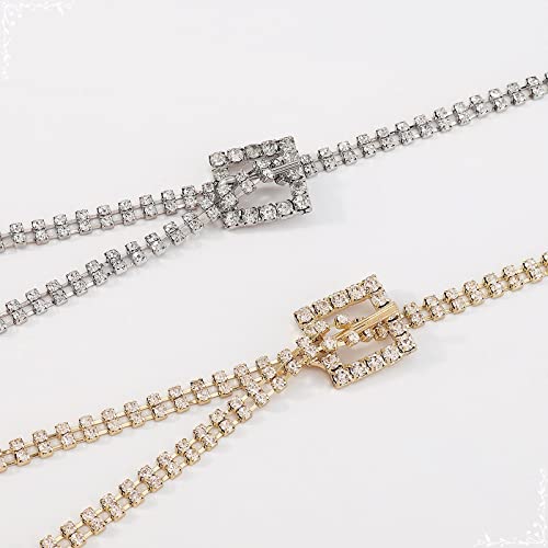 Cadena cuerpo brillante KnSam, cinturón punk plata para accesorios bikini 5
