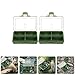 Zerodeko 2pcs Mini Fishing Tackle Box Organizer with 4 Compartments Portable Terminal Tackle Storage Tray for Hooks Baits and Small Fishing Accessories