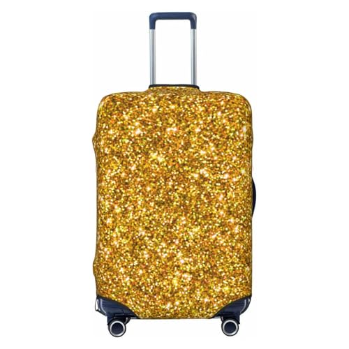 Gold Glitter Print Luggage Covers For Suitcase,Elastic Washable & Stretchable Suitcase Covers For Luggage, Anti-Scratch - Fits 18-32 Inch Luggage-No Luggage Included