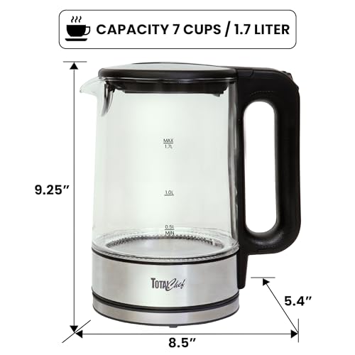 Tetera Eléctrica de Vidrio Total Chef 1.7L miniatura 7