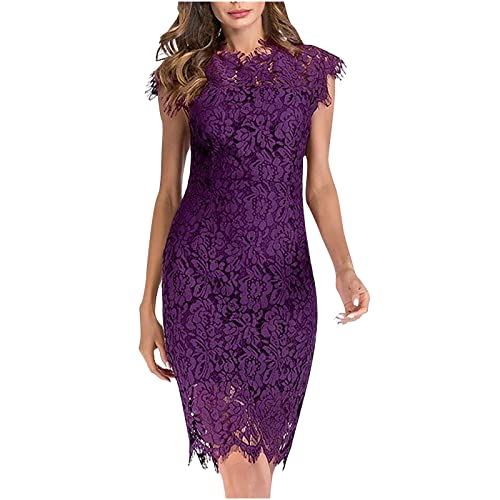 Vestido longo feminino de renda para outono e verão, sexy, básico, para balada, sem mangas, gola red