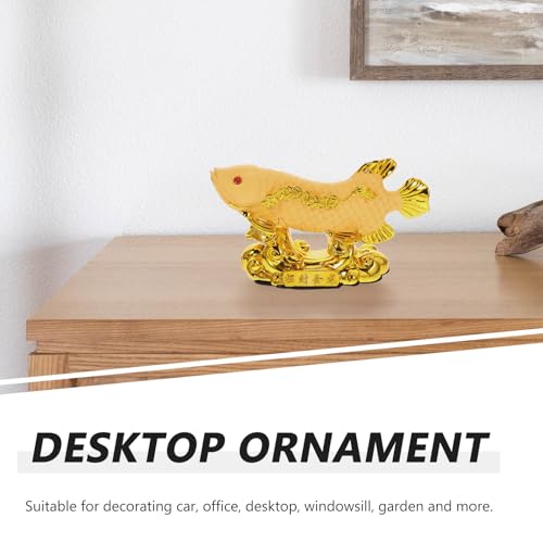 Statue poisson en résine compacte ornement de qualité solide - 4