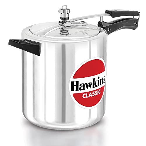 Hawkins Aluminium 8 Litre Classic Pressure Cooker, Tall Design Inner Lid Cooker, Big Cooker, Silver (Cl8T)