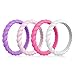 Mokani Silicone Wedding Ring for Women, Thin and Braided Rubber Band, Fashion, Colorful, Comfortable fit, Skin Safe