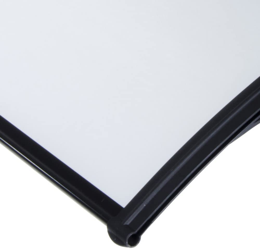Pensilina Tettoia in Policarbonato Compatto Satinato Trasparente Modulabile estensibile (150x100 cm)