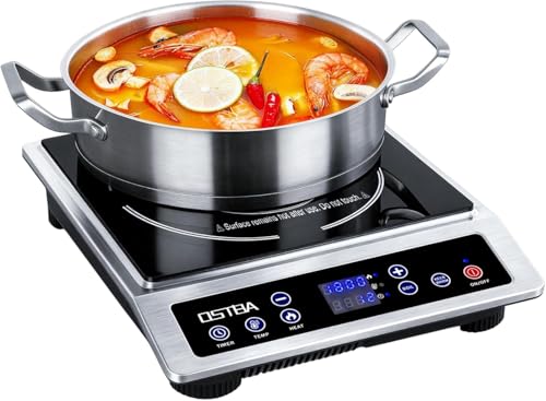 OSTBA Portable Induction Cooktop 1800W, Countertop Induction Burner with...