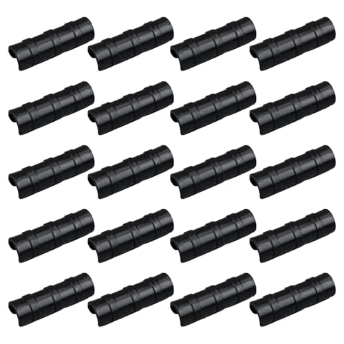 Gettimore Confezione da 20 connettori per serra e morsetti per tubi da 19-33 mm, morsetti in plastica per telai di copertura a fila, compatibili con pellicola per serra, nero