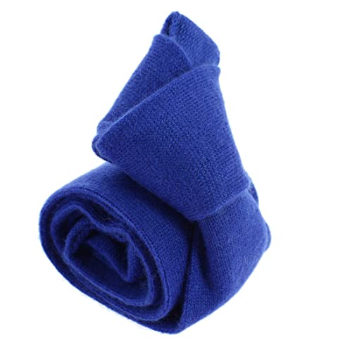 Cravate cachemire douce contre les irritations de cou bleu électrique - 2