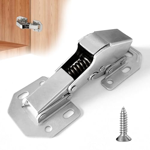 4 Pack Soft Close Hidden Hinges Surface Mount Kitchen Cabinet Hinges, No Pre-drilled Heavy Duty for Kitchen Cabinet Cupboard Door