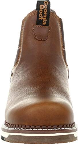 Georgia Boot Men's AMP LT Wedge Chelsea Boot, Brown, 9 Wide | Image 2