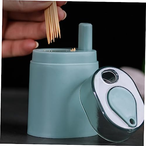 Luxshiny 2 Stück Zahnstocherhalter Aufbewahrungsbox Spender Drücken Sie Die Zahnstocherbox Zahnstocherspender Für Zuhause Zahnstocher-Aufbewahrungsbox Zahnstocher-Aufbewahrungsbox – Bild 4