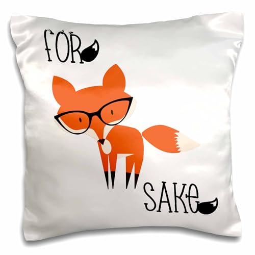 3dRose for Fox Sake Pillow Case, 16 x 16
