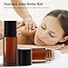 SESENSE Essential Oil Roller Bottles, 2PCS (50ml/30ml) Thick Glass Perfume Roller Bottles with Funnel and Dropper Glass Empty Bottles Beauty and Personal Care Tools for Fragrance (Amber, 50ML)