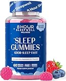 Magnesium Glycinate Sleep Gummies - Sugar-Free – High Strength Sleep Aid with Ashwagandha, Lemon Balm, L-Theanine & B6 for Relaxation & Sleep - Alternative to Melatonin Tablets – Vegan - 60 Gummies