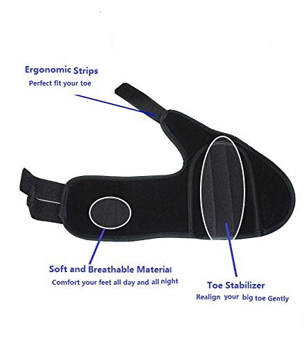 Happystep 1 Pair Bunion Splint for Hallux Valgus and Bunion Pain Relief & Toe Alignment Adjustable Brace for Men, Women, and Kids, Washable & Durable (Medium: Women Size 7-10 & Men Size 6-8) - Thumbnail 2