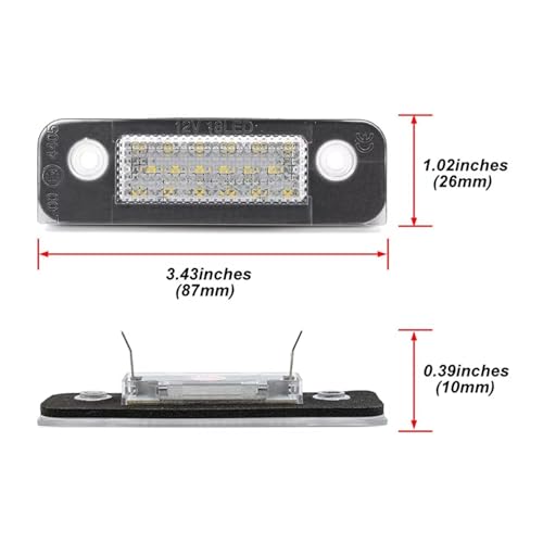 Lámpara matrícula trasera LED Ford Mondeo MK2 soluciona luces fundidas y mejora visibilidad coche 4