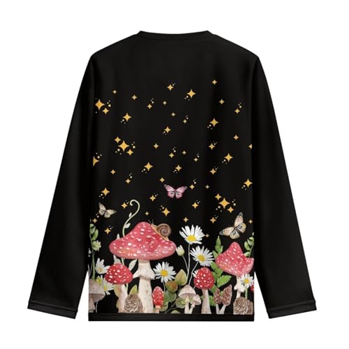 Image of Girls Basic Tee Shirts Outdoor Long Sleeve Shirt Winter Clothes Size 3-16 Top Fall Clothes Gift for Holiday