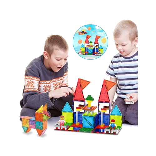Image of PicassoTiles Set of 333 Magnetic 3D Building Tiles Creative Toys for Children Aged 3+